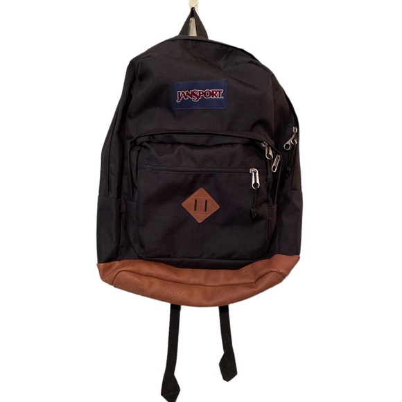 Jansport Bags Jansport City View Backpack Black With Brown Bottom